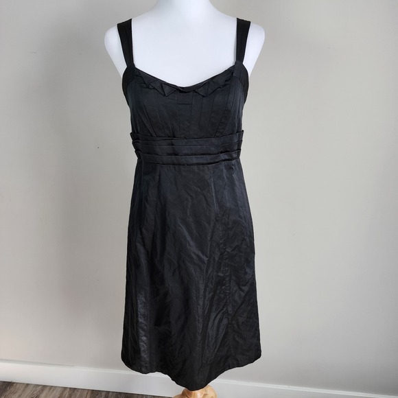 New ELIE TAHARI Lenora Cocktail Dress Womens 4 Taffeta Sexy Shift LBD RRP $498 - Picture 3 of 16